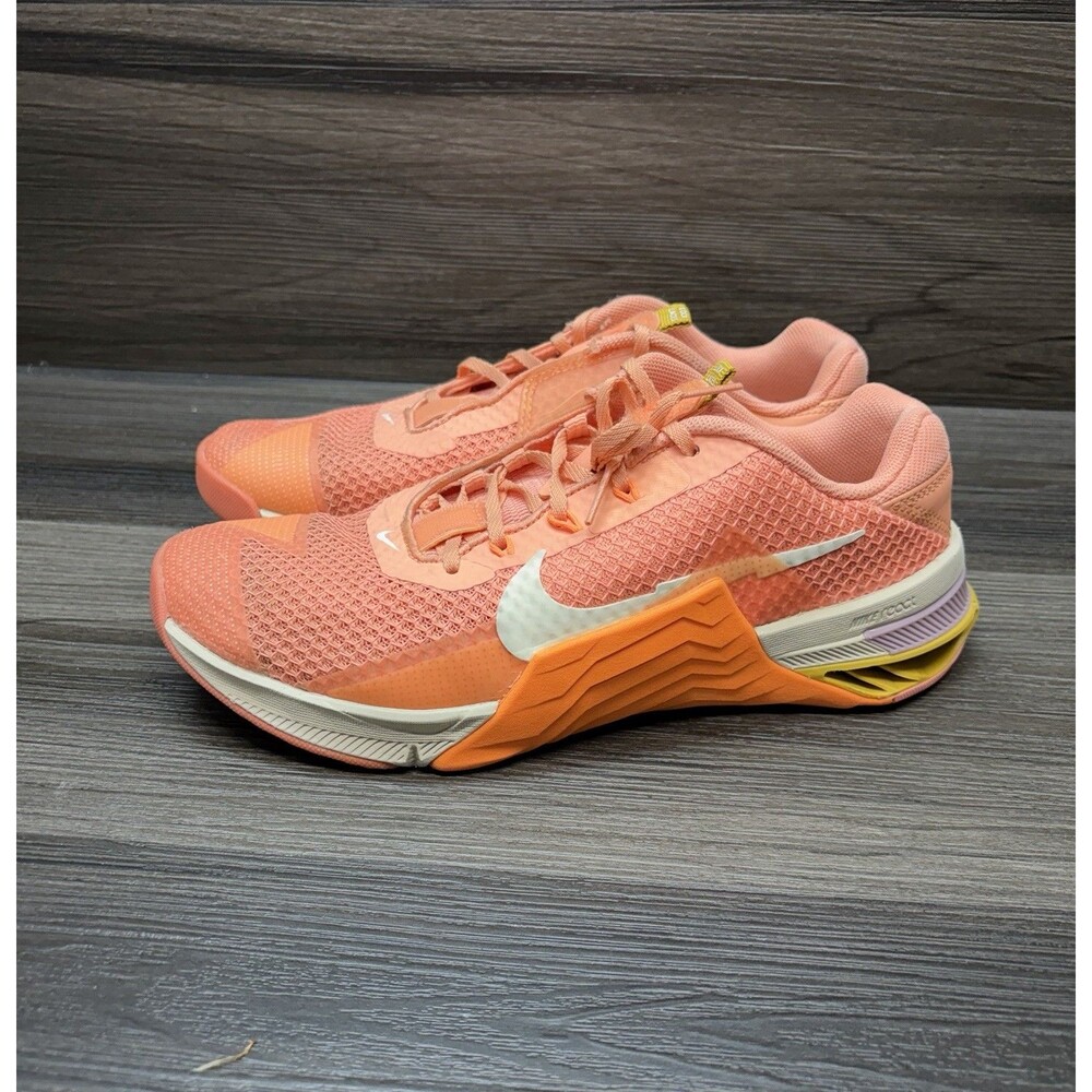 Nike Metcon 7 Womens 8.5 Crimson Bliss Orange Cross Training Shoes CZ8280-600